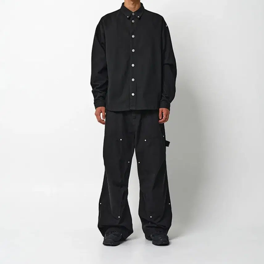 [BUNJANG] 9999 Archive Rivet Set-up Black / 9999아카이브 쥬얼리 리벳 셋업 블랙 (2)