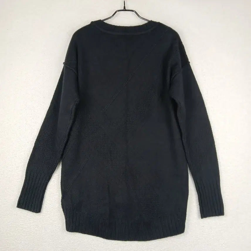 [BUNJANG] Calvin Klein Women's Pattern Knit Sweater (S) / 캘빈클라인 여성 블랙 패턴 니트 스웨터(S)