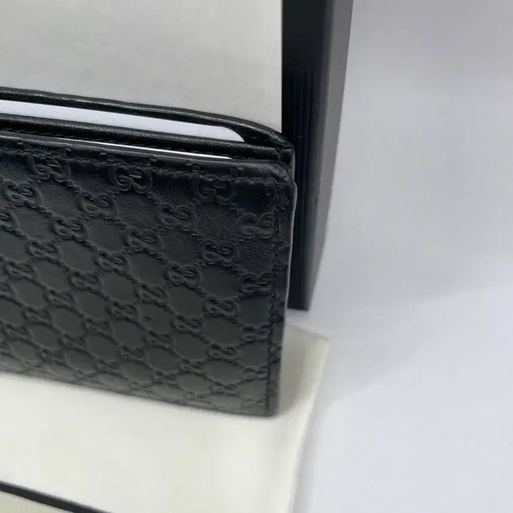 [BUNJANG] Gucci Microguccissima Bi-fold Wallet Black / 구찌 마이크로시마 반지갑 블랙