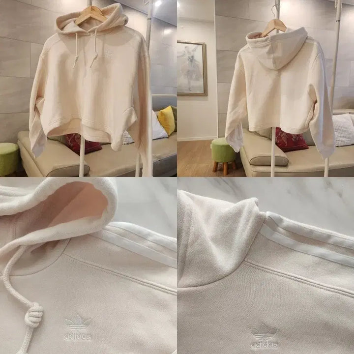 [BUNJANG] Adidas Cream Ivory Hoodie / 거의 새상품. 아디다스 크림아이보리 후드  44  ~  66  모두 가능