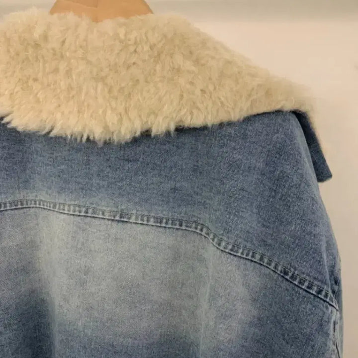 [BUNJANG] Unbranded Duck Down Denim Jacket / 양털카라 덕다운 데님자켓