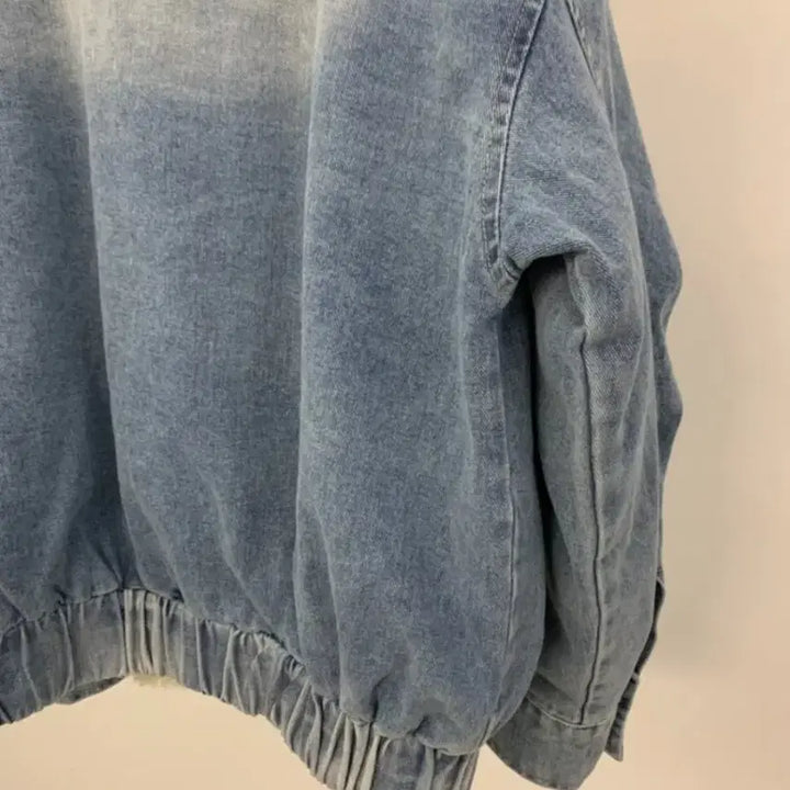 [BUNJANG] Unbranded Duck Down Denim Jacket / 양털카라 덕다운 데님자켓