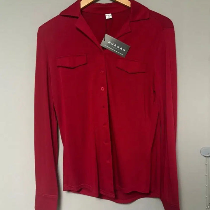 [BUNJANG] Burgundy Pocket Shirt / 버건디 포켓 셔츠