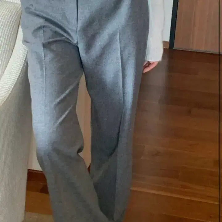 [BUNJANG] Tanat Wide Slacks (Gray, Size S) / 새상품 타낫 울 와이드 슬랙스 S 그레이