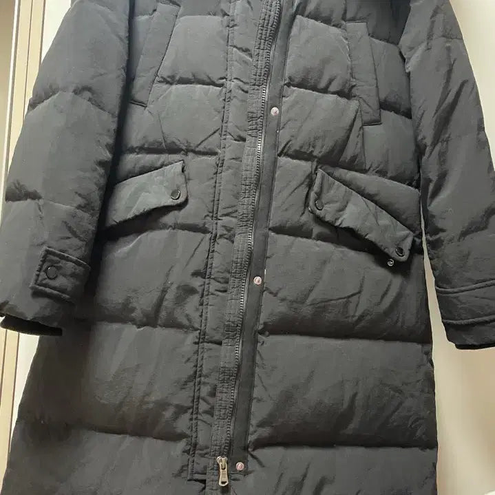 [BUNJANG] Zishen Black Fox Fur Goose Down Long Padded Coat / 지센 폭스퍼 블랙 구스 롱패딩