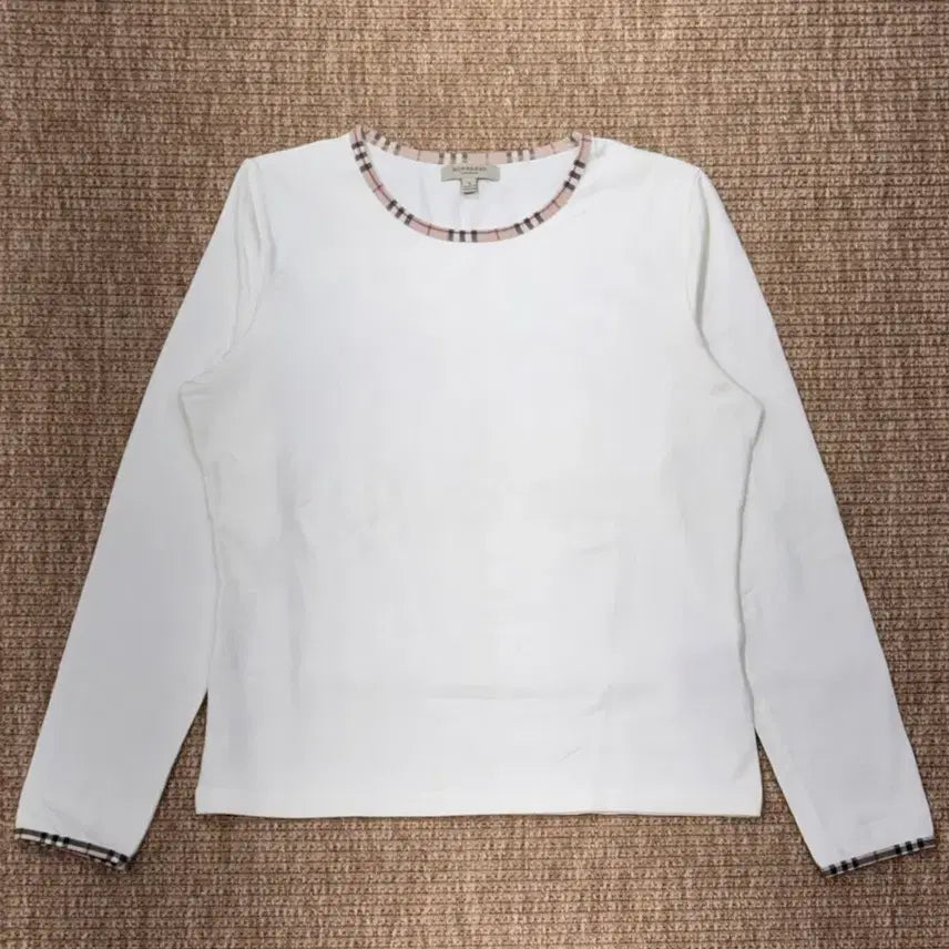 [BUNJANG] Burberry White Long Sleeve T-Shirt / 버버리 화이트 긴팔티