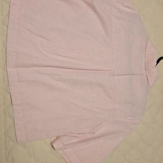 [BUNJANG] It MICHAA Pink Stripe Frill Blouse / 잇미샤 분홍 스트라이프 프릴 블라우스