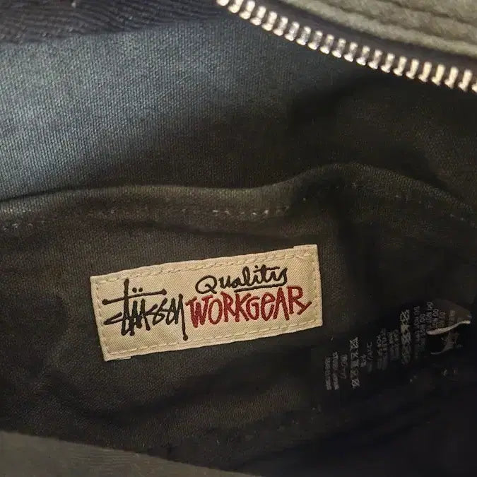 [BUNJANG] Stussy Washed Black Side Pouch / 스투시 캔버스 사이드 파우치 워시드 블랙