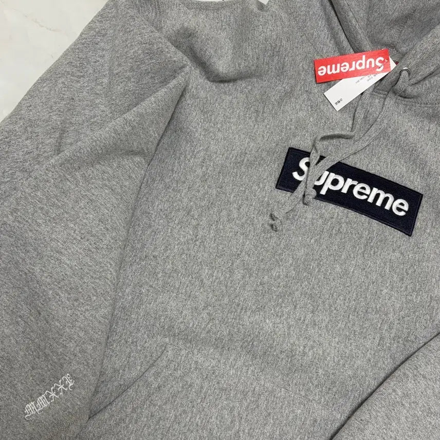 [BUNJANG] Supreme Box Logo Hoodie Sweatshirt Heather Gray / (공홈 새상품) 슈프림 박스로고 후드 스웨트셔츠 헤더 그레이 - 25FW