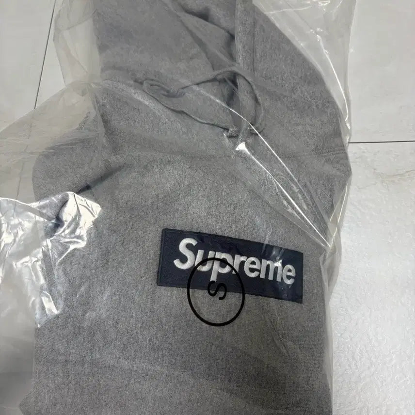 [BUNJANG] Supreme Box Logo Hoodie Sweatshirt Heather Gray / (공홈 새상품) 슈프림 박스로고 후드 스웨트셔츠 헤더 그레이 - 25FW