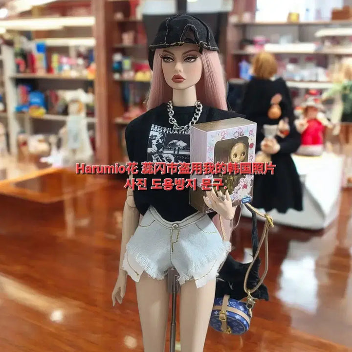 [SOLD OUT] mg 엠지작가 핑크 누드 ooak 포피파커(바비인형 육일돌사이즈)