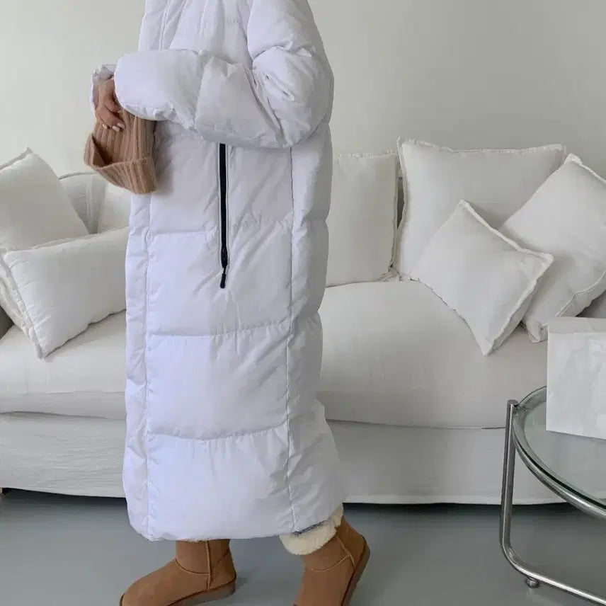 [SOLD OUT] 화이트 롱패딩 남여공용 덕다운