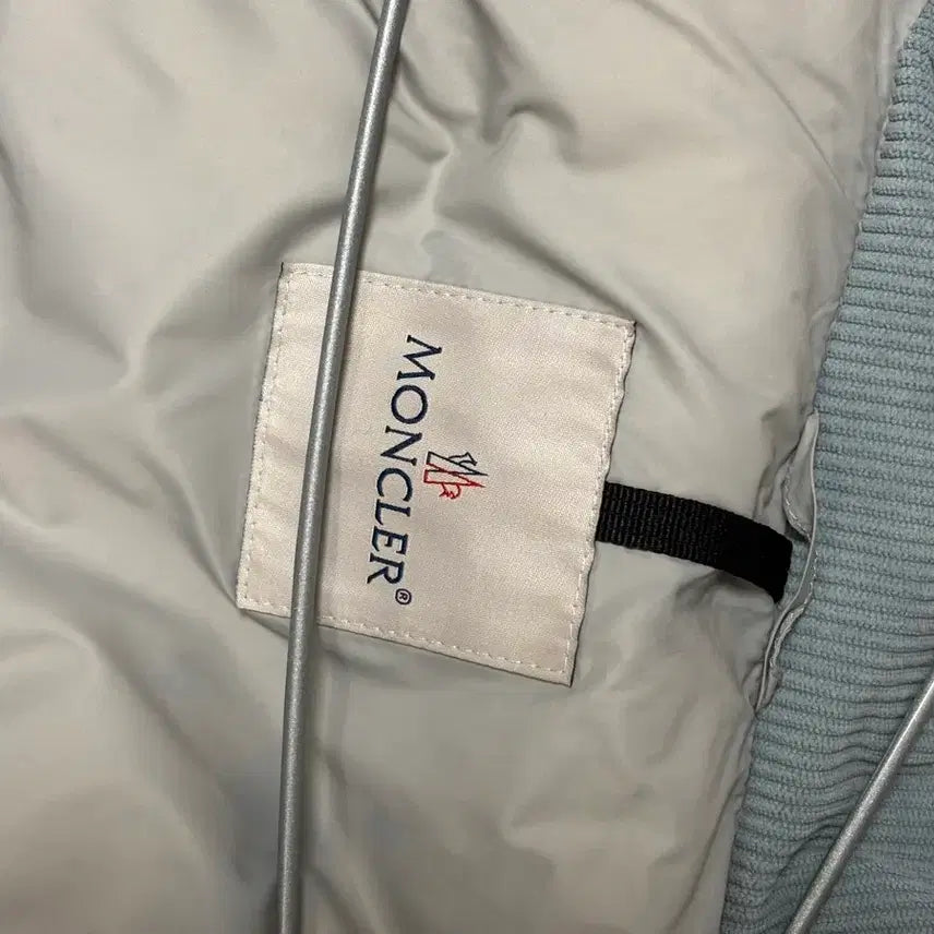 [BUNJANG] Moncler Corduroy Short Padded Jacket Light Blue / 몽클레어 코듀로이 숏패딩 라이트블루