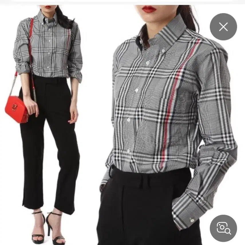 [BUNJANG] Thom Browne Checkered Long Sleeve Shirt / 정품 톰브라운 체크 긴팔 그레이 남여공용 1사이즈