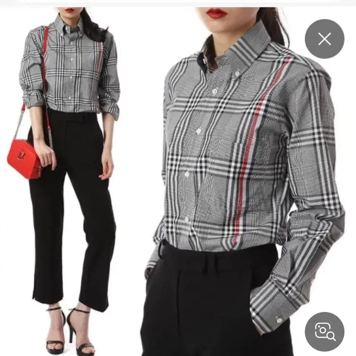 [BUNJANG] Thom Browne Checkered Long Sleeve Shirt / 정품 톰브라운 체크 긴팔 그레이 남여공용 1사이즈