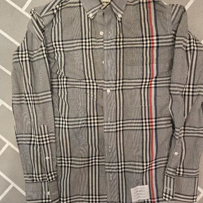 [BUNJANG] Thom Browne Checkered Long Sleeve Shirt / 정품 톰브라운 체크 긴팔 그레이 남여공용 1사이즈