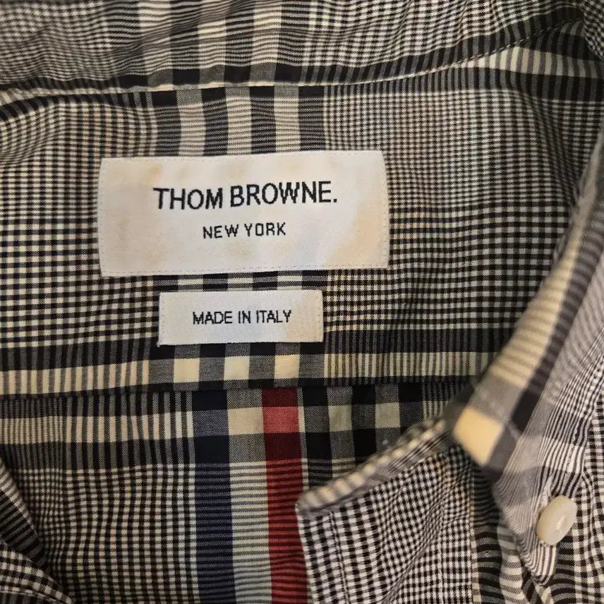 [BUNJANG] Thom Browne Checkered Long Sleeve Shirt / 정품 톰브라운 체크 긴팔 그레이 남여공용 1사이즈