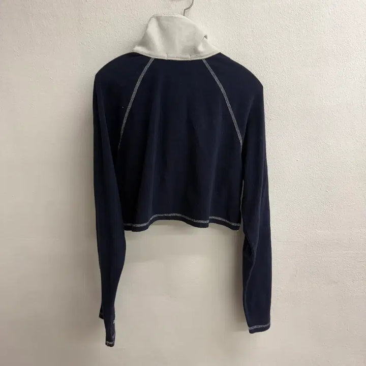 [BUNJANG] instantfunk Crop Fleece Sweatshirt Navy OS / instantfunk 인스턴트펑크 크롭 기모 맨투맨 네이비 os