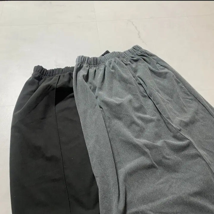 [BUNJANG] Mermaid Long Skirt (Black/Gray) Bundle Set / 넉넉사이즈) 머메이드 롱 스커트 (블랙/그레이) 2장 일괄