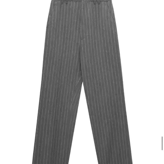[BUNJANG] STU Striped Straight Wool Slacks / (S) STU 스트라이프 스트레이트 울 슬랙스 그레이