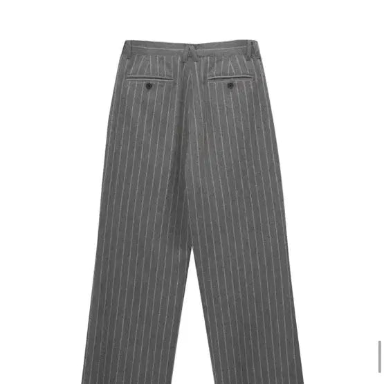 [BUNJANG] STU Striped Straight Wool Slacks / (S) STU 스트라이프 스트레이트 울 슬랙스 그레이
