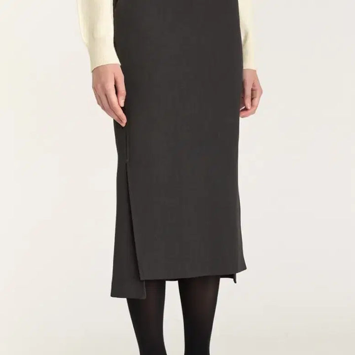 [BUNJANG] ARES M Winter Slit Maxi Skirt - Charcoal / 아레스엠 윈터 슬릿 맥시스커트(30) - 차콜