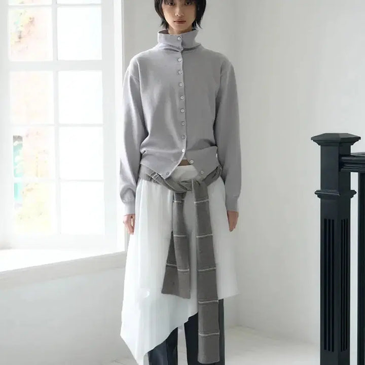 [BUNJANG] SISTAR Atelier High Neck Button Cardigan / 마지막가격내림)시스에이 아뜰리에 하이넥 버튼 가디건(기명 추천)