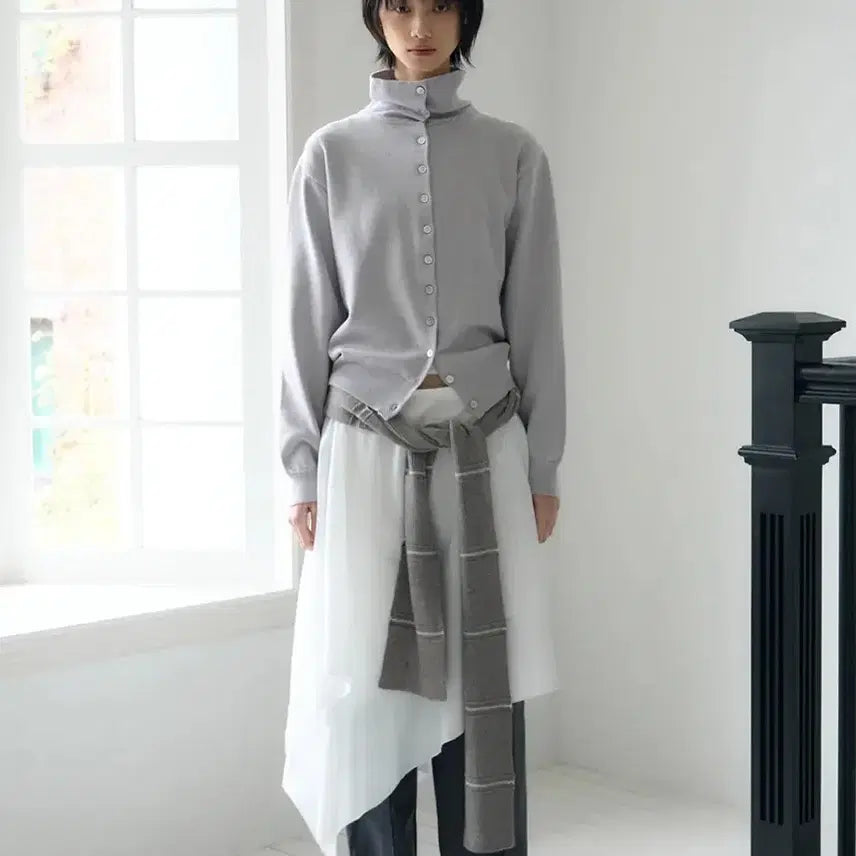 [BUNJANG] SISTAR Atelier High Neck Button Cardigan / 마지막가격내림)시스에이 아뜰리에 하이넥 버튼 가디건(기명 추천)