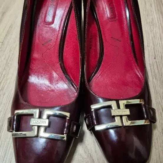 [BUNJANG] Cesare Paciotti Leather Heels, Burgundy / 이태리 체사레파치오티 구두 37(240)