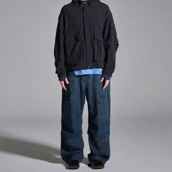 [BUNJANG] Noun Parachute Cargo Denim Pants Size 2 / noun 파라슈트 카고 데님 팬츠 2사이즈