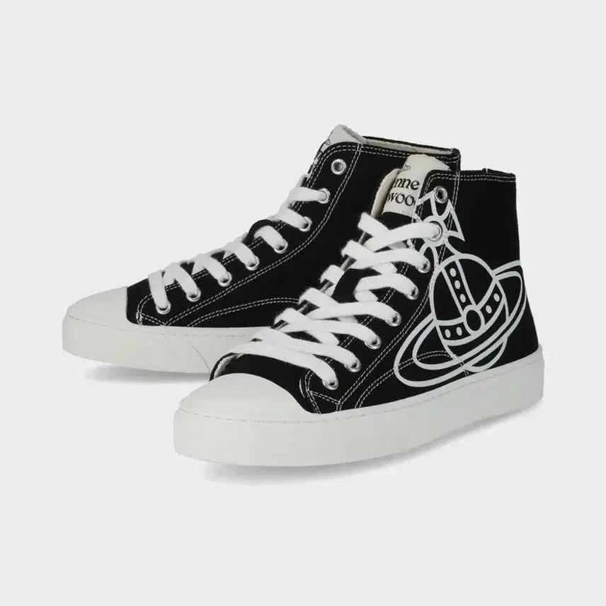 [BUNJANG] Vivienne Westwood Women's High-Top Canvas Sneakers 36 / 비비안웨스트우드 여성 하이탑 캔버스 스니커즈 36 230