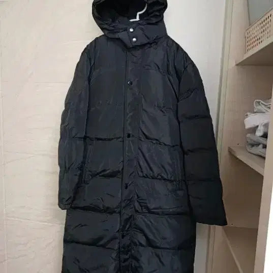 [BUNJANG] Long Down Jacket (Size 55-77) / 새제품 가볍고 따뜻 오리털 롱패딩 <55~77> 후드탈부착