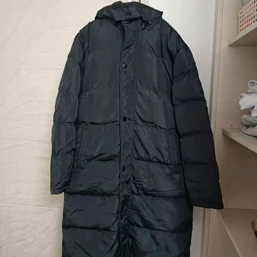 [BUNJANG] Long Down Jacket (Size 55-77) / 새제품 가볍고 따뜻 오리털 롱패딩 <55~77> 후드탈부착