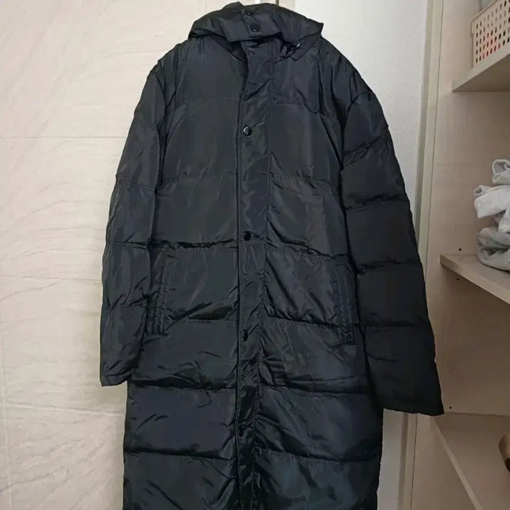 [BUNJANG] Long Down Jacket (Size 55-77) / 새제품 가볍고 따뜻 오리털 롱패딩 <55~77> 후드탈부착