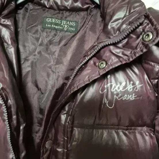 [BUNJANG] GUESS JEANS Down Padded Jacket / 게스 GUESS JEANS 다운패딩 M 버건디