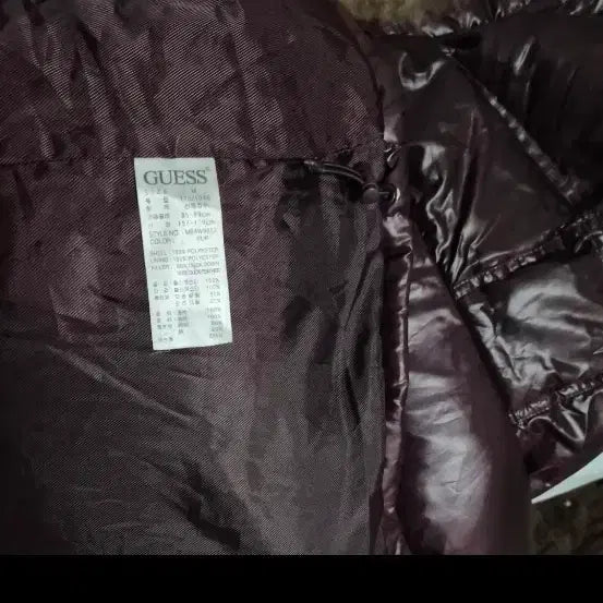 [BUNJANG] GUESS JEANS Down Padded Jacket / 게스 GUESS JEANS 다운패딩 M 버건디