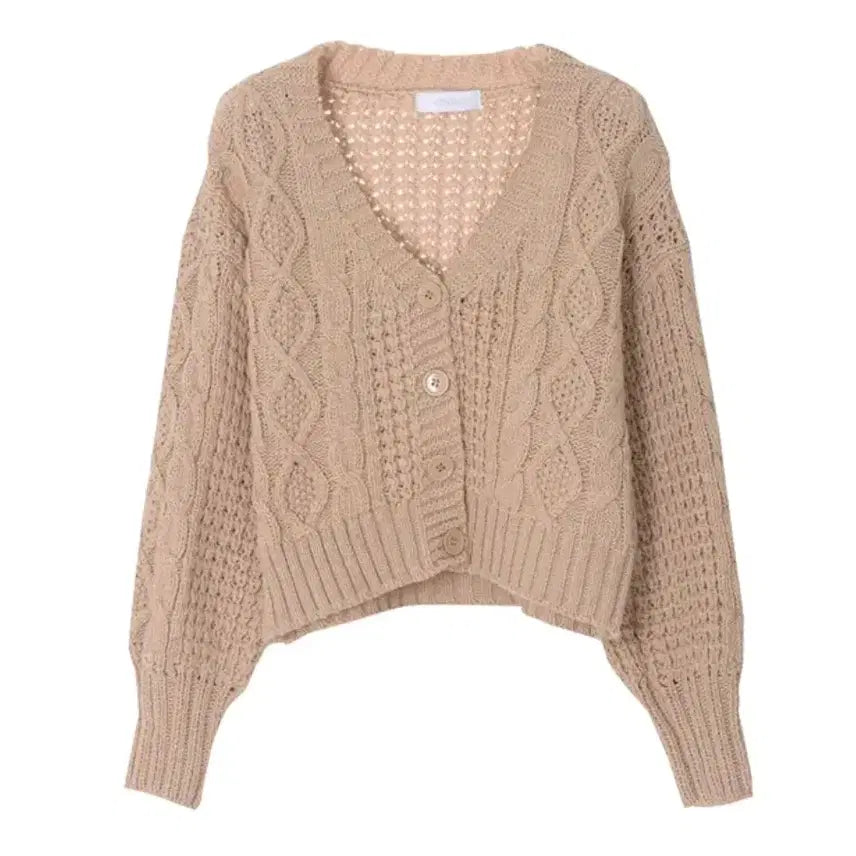 [BUNJANG] Coincoz Cable Knit Cardigan / 코인코즈 꽈배기 가디건