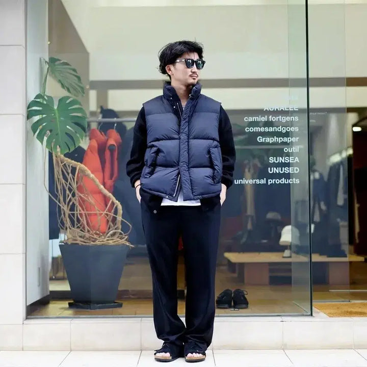 [BUNJANG] AURALEE Super Light Nylon Ripstop Down Vest / [4] AURALEE 오라리 슈퍼 라이트 나일론 립스탑 다운 베스트