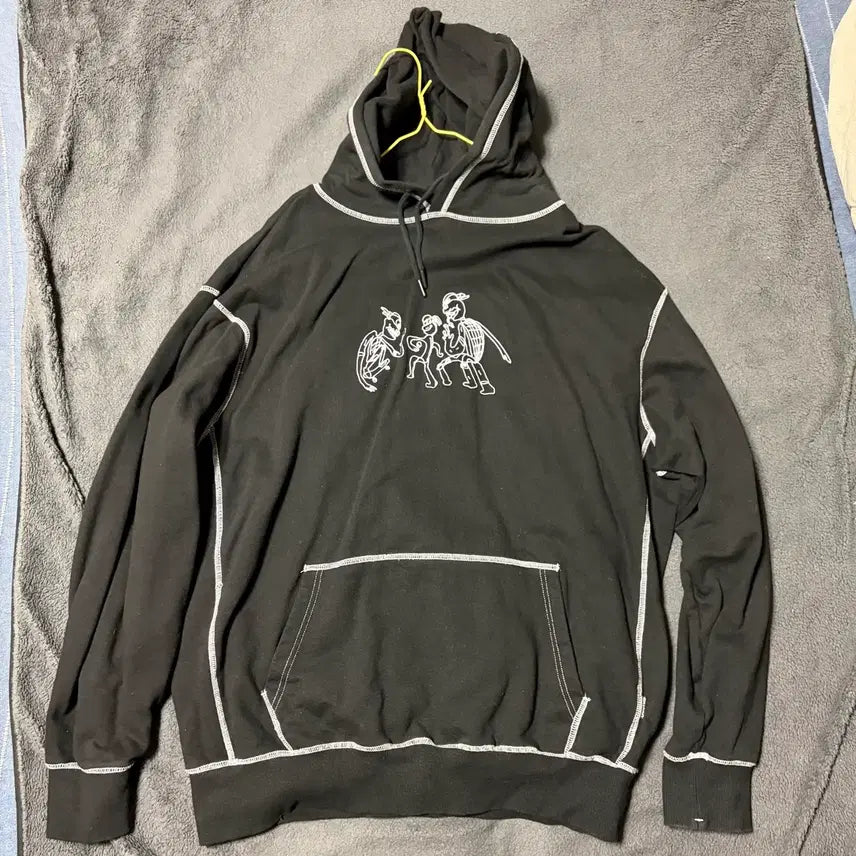 [BUNJANG] GX1000 Embroidered Black Hoodie (Size L) / gx1000 자수 블랙 후드  사이즈 L