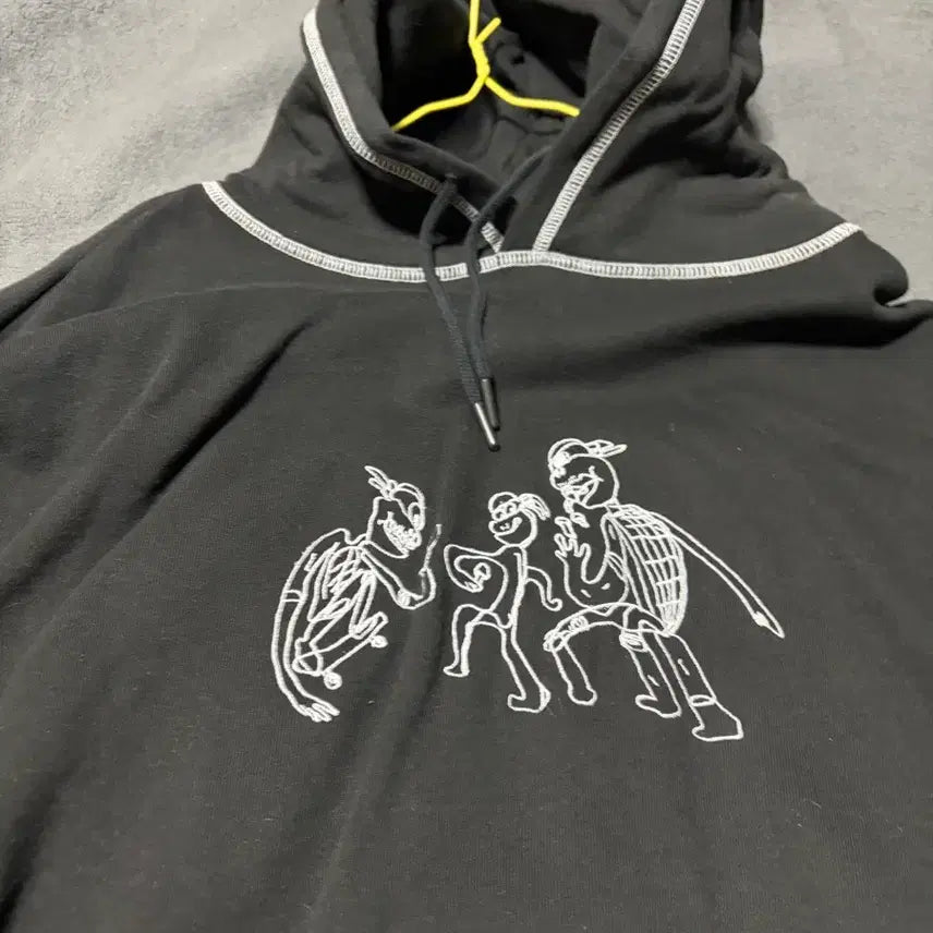 [BUNJANG] GX1000 Embroidered Black Hoodie (Size L) / gx1000 자수 블랙 후드  사이즈 L