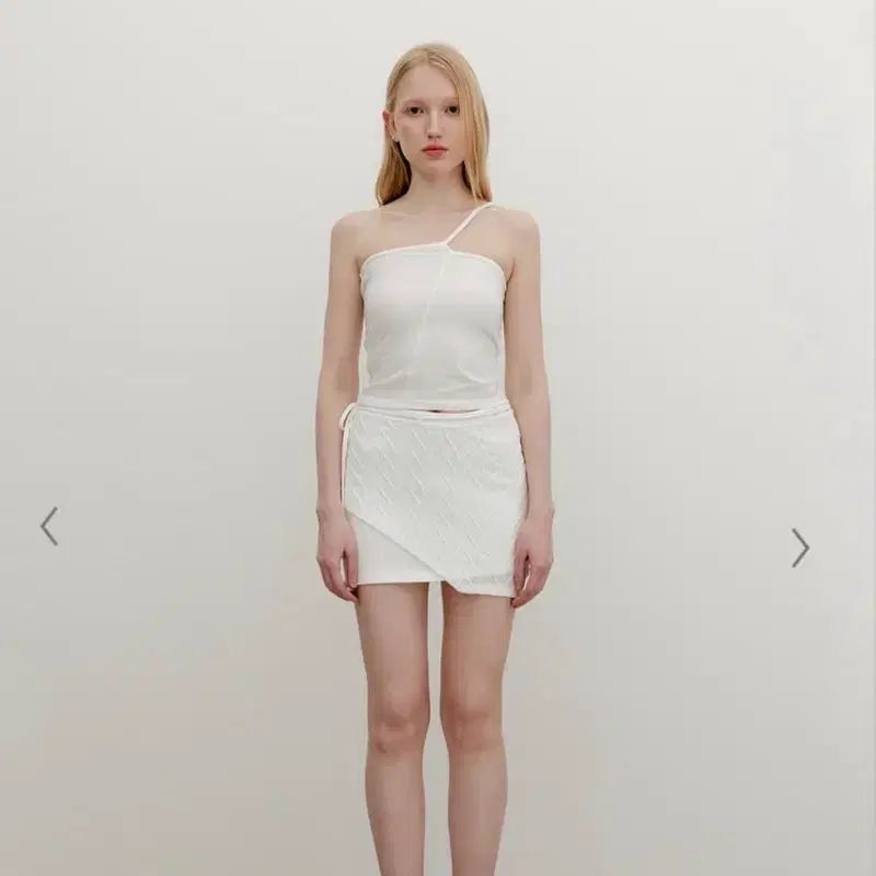[BUNJANG] YUSE Layered Mini Skirt - Ivory - M / 새제품_ YUSE  미니 스커트 M사이즈