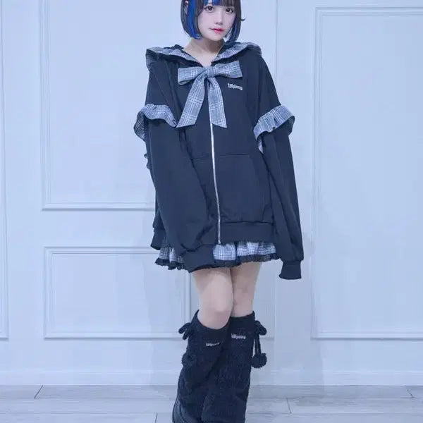 [BUNJANG] Whinny Color Block Hooded Parka / Whinny 화이니 배색 후드 파카