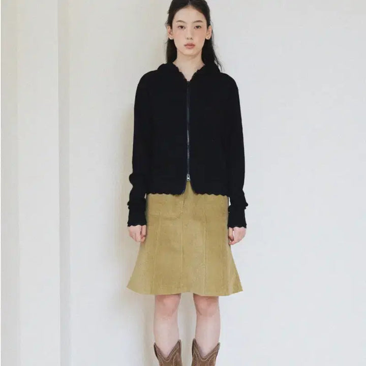 [BUNJANG] Morra Lace Hooded Zip-Up (Black) / 모로아 레이스 후드 집업 블랙(새상품)