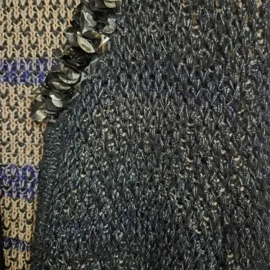 [BUNJANG] TIME Tweed Knit Jacket 55 / TIME 타임 트위드 메탈사 니트자켓 55