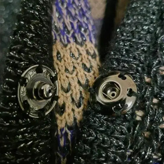 [BUNJANG] TIME Tweed Knit Jacket 55 / TIME 타임 트위드 메탈사 니트자켓 55