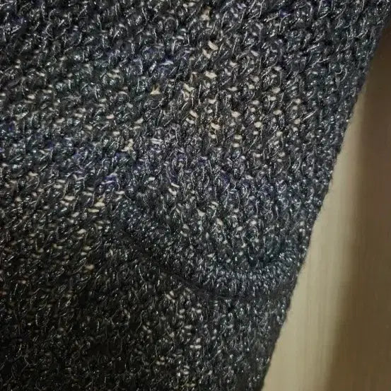 [BUNJANG] TIME Tweed Knit Jacket 55 / TIME 타임 트위드 메탈사 니트자켓 55