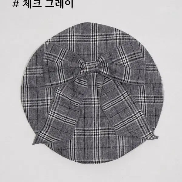 [BUNJANG] Whinny Check Beret / Whinny 화이니 쫀득따끈한 날씨 체크 베레모