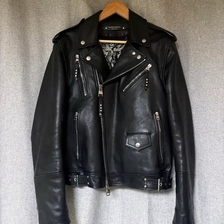 [BUNJANG] Alexander McQueen 22FW Double Rider Leather Jacket / 알렉산더 맥퀸 22fw 더블라이더 레더자켓