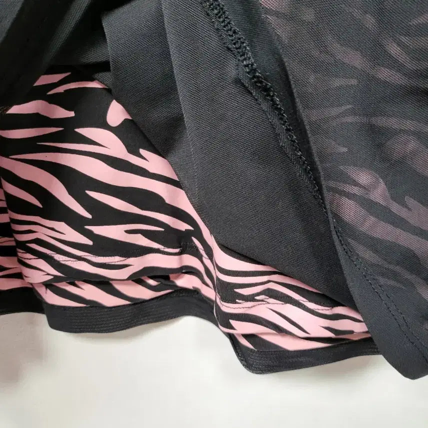 [BUNJANG] Adidas Zebra Print Black Dress / 지브라 핑크블랙 아디다스 원피스 49-86