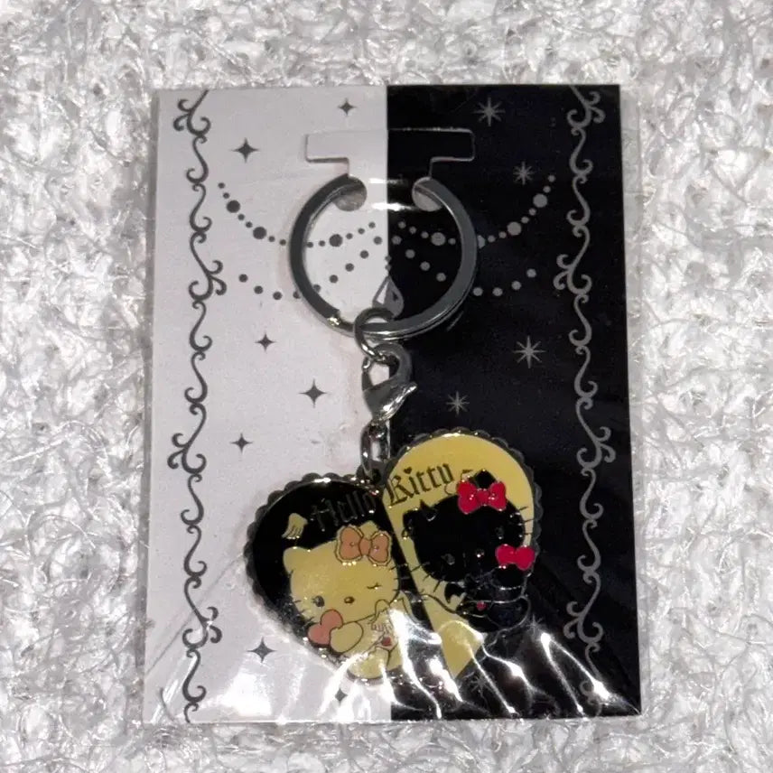 [BUNJANG] Kitty Angel Devil Heart Keychain / 고전 키티 스트랩 천사 악마 하트 키링 미개봉